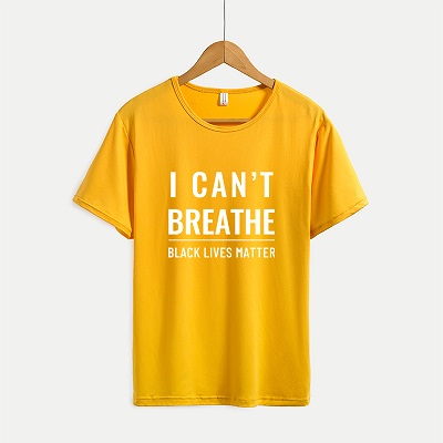 I CAN'T BREATHE 2020 New Mens Casual Print T-shirts BLACK LIVES MATTER Womens Summer T-shirts 2020 Trend Tshirts Oversize Fashion Cloth, Yellow
I CAN'T BREATHE 2020 New Mens Casual Print T-shirts BLACK LIVES MATTER Womens Summer T-shirts 2020 Trend Tshirts Oversize Fashion Cloth, Yellow