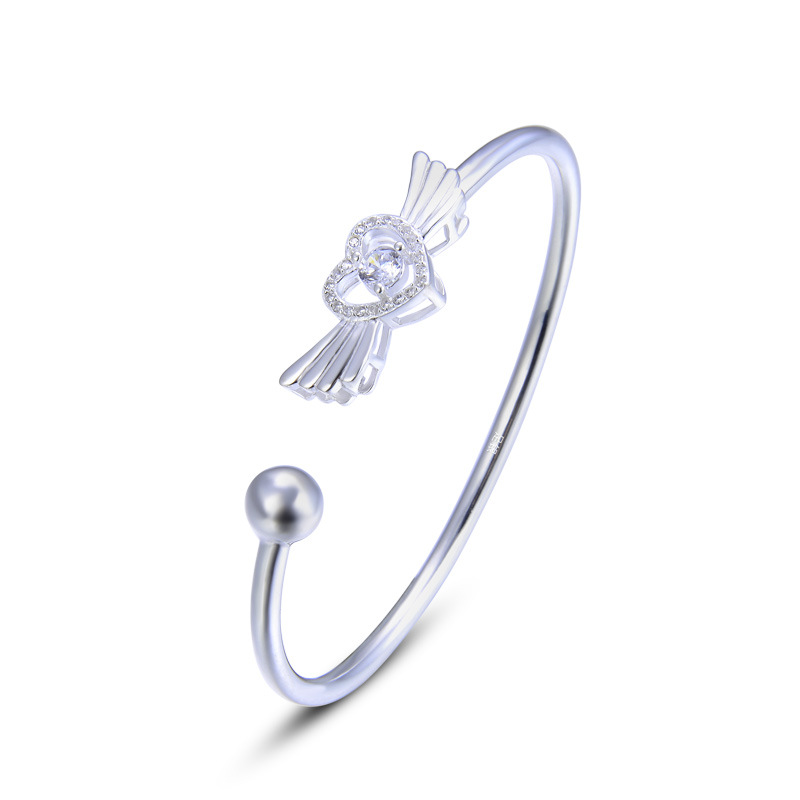 Other Bracelets MADALENA SARARA Cubic Zirconia Girl's Bangle S925 Flying Wing Style Cute For Gift Gold Sterling Silver Bracelet
Other Bracelets MADALENA SARARA Cubic Zirconia Girl's Bangle S925 Flying Wing Style Cute For Gift Gold Sterling Silver Bracelet