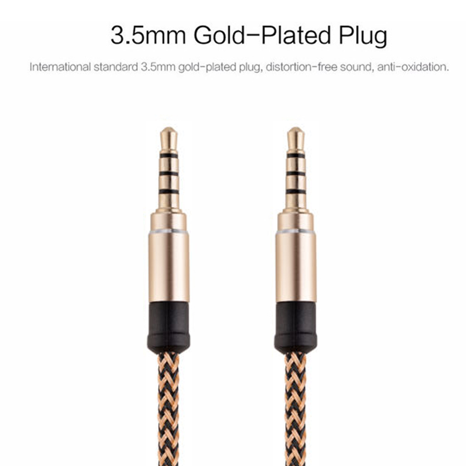 SKYLET 3.5mm AUX AUXILIARY CORD 1.5M/5FT Male to Male Stereo Audio Cable for PC MP3 CAR