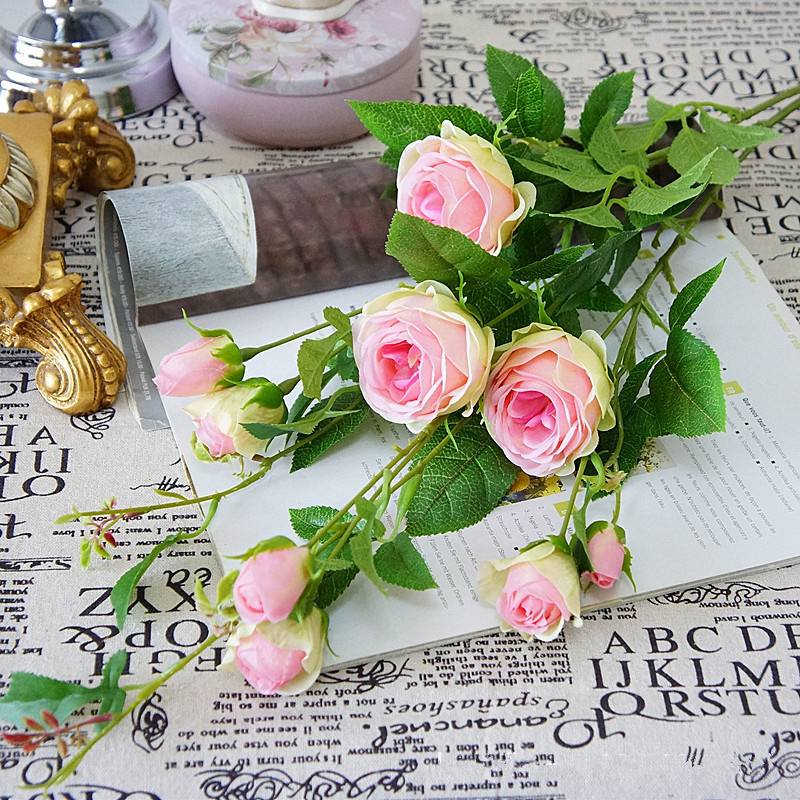 9Heads European Artificial rose branch silk+plastic fleur fake Simulation flowers for home hotel wedding decoration rose
9Heads European Artificial rose branch silk+plastic fleur fake Simulation flowers for home hotel wedding decoration rose