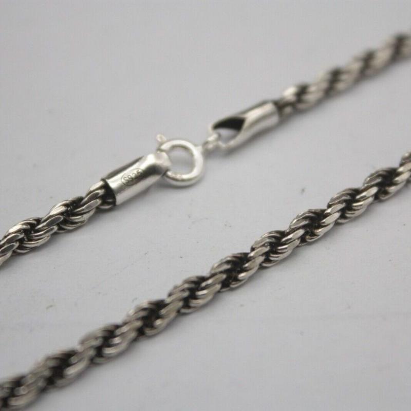 Other Pure 925 Sterling Silver Necklace 3mm Strong Rope Link Chain S925 45cm To 70cm
Other Pure 925 Sterling Silver Necklace 3mm Strong Rope Link Chain S925 45cm To 70cm