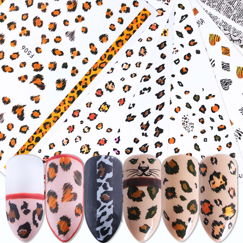 1 Sheet Nail Art Decals Adhesive Animals Stripes Leopard Print Tiger Pattern Fur Nail Stickers Manicure Decoration BEF505-510, F506
1 Sheet Nail Art Decals Adhesive Animals Stripes Leopard Print Tiger Pattern Fur Nail Stickers Manicure Decoration BEF505-510, F506