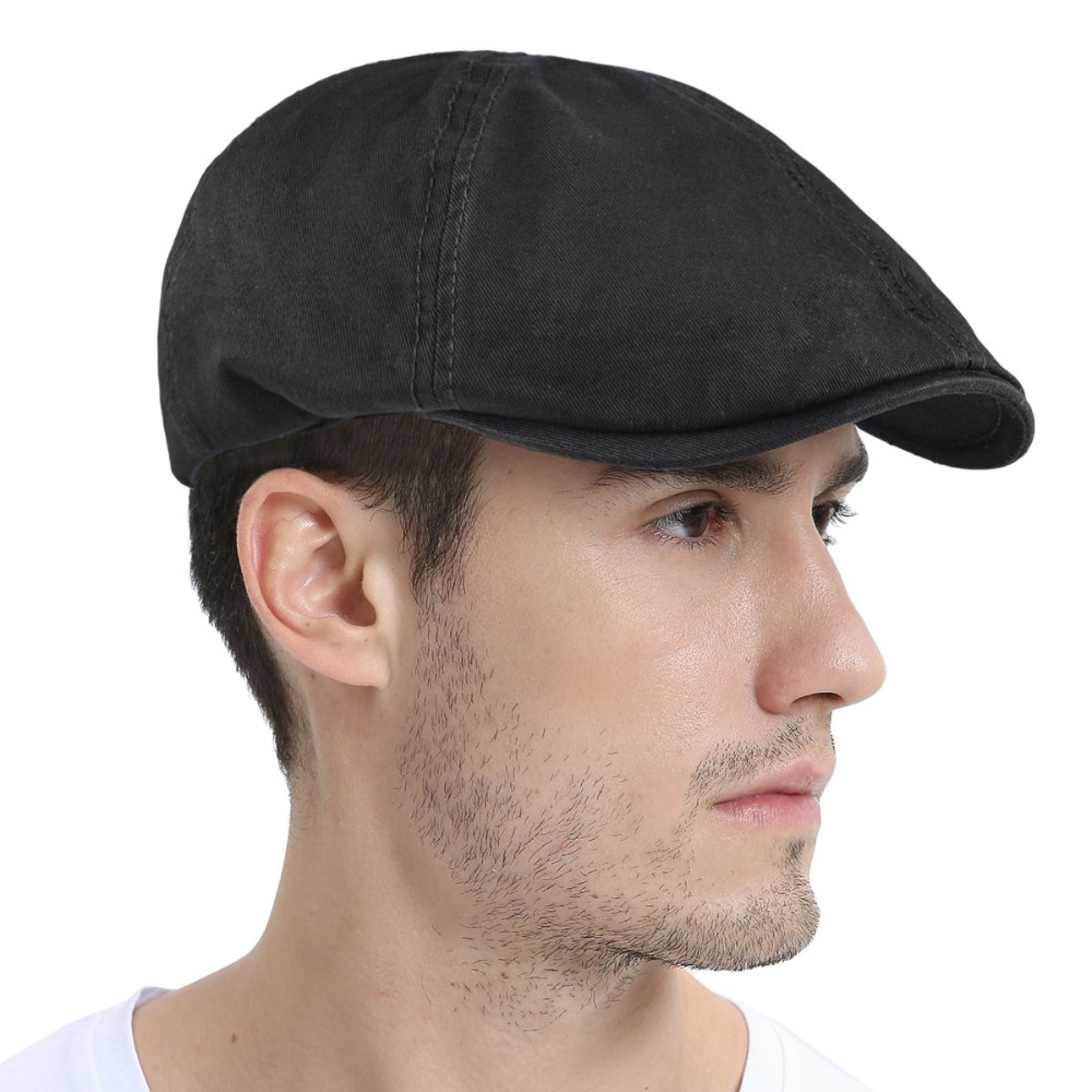 VOBOOM Cotton Ivy Flat Cap Berets Spring Summer Men Women Solid Casual Driver Cooker Retro Male Female Boina 063 Y200110