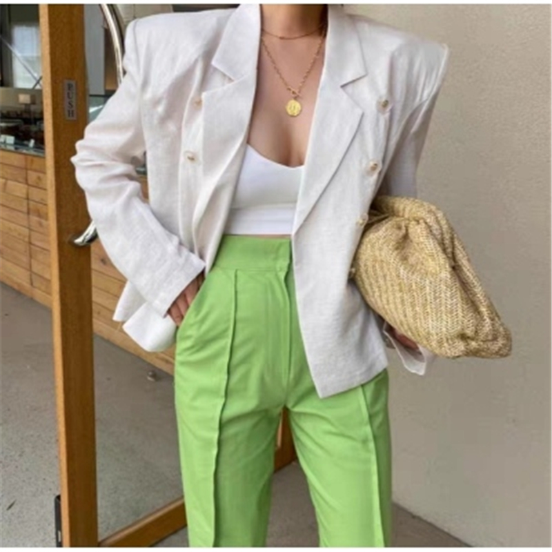 Ins Korean Style Solid Simple Basic Jackets Hot Summer Suits for Women Double Breasted Turn-down Collar Basic Jackets, Pink
Ins Korean Style Solid Simple Basic Jackets Hot Summer Suits for Women Double Breasted Turn-down Collar Basic Jackets, Pink