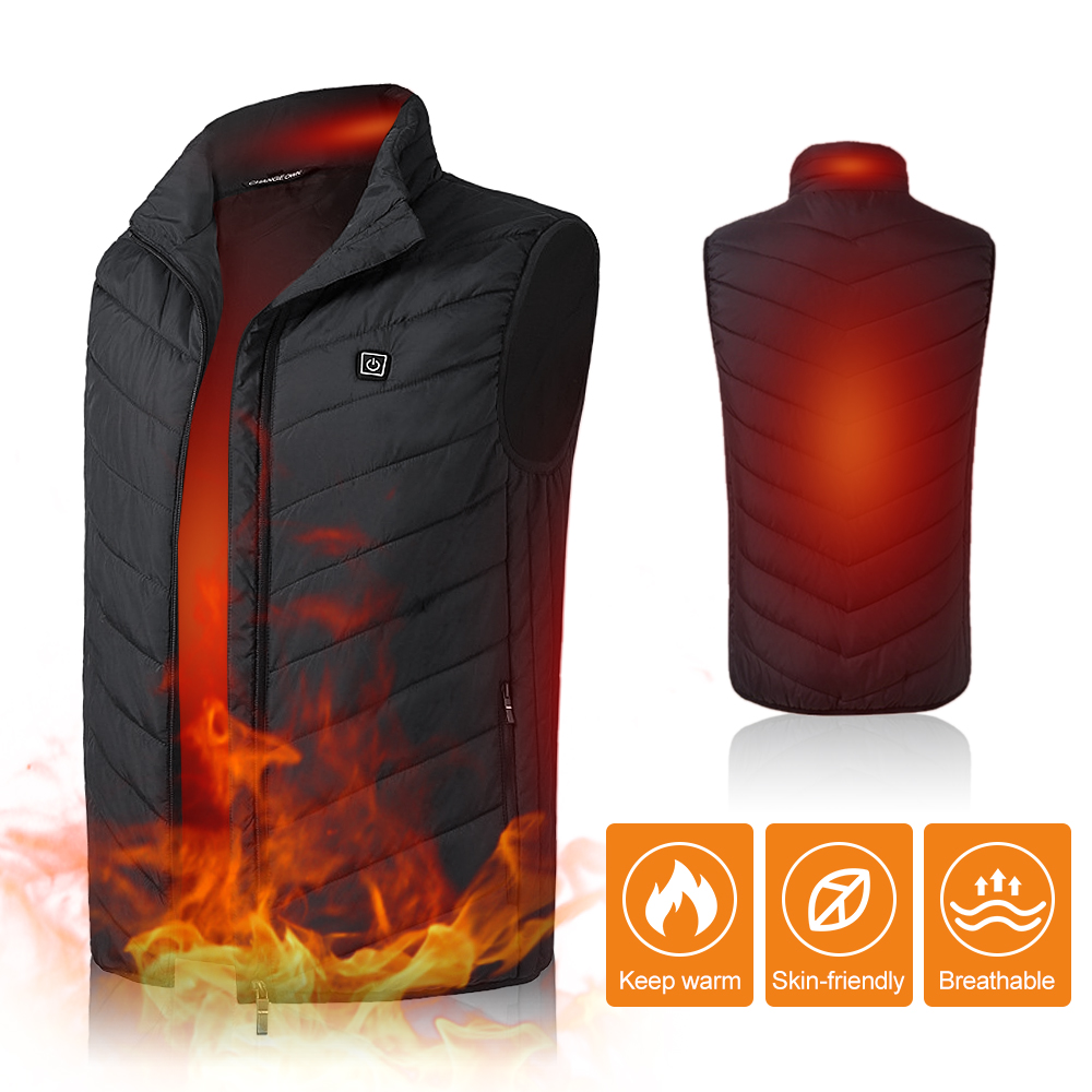 Winter Warm Waistcoat Lightweight Electric Heating Vest USB Charging Heated Coat Commuting Walking Thermal Vest with Pocket, As pic
Winter Warm Waistcoat Lightweight Electric Heating Vest USB Charging Heated Coat Commuting Walking Thermal Vest with Pocket, As pic