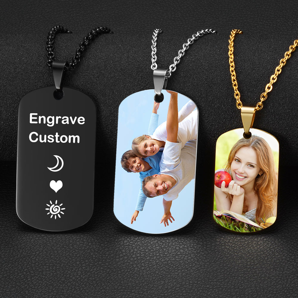 Personalized Nameplate Custom Name Color UV Printing Photo Stainless Steel Necklace Women Men Customized Jewelry SL-132
Personalized Nameplate Custom Name Color UV Printing Photo Stainless Steel Necklace Women Men Customized Jewelry SL-132