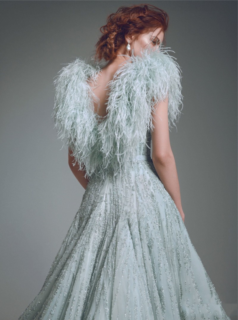 Luxury Alfazairy A line Evening Dress With Feathers Sheer Bateau Neck prom dresses long crystal special occasion Quinceanera dresses custom