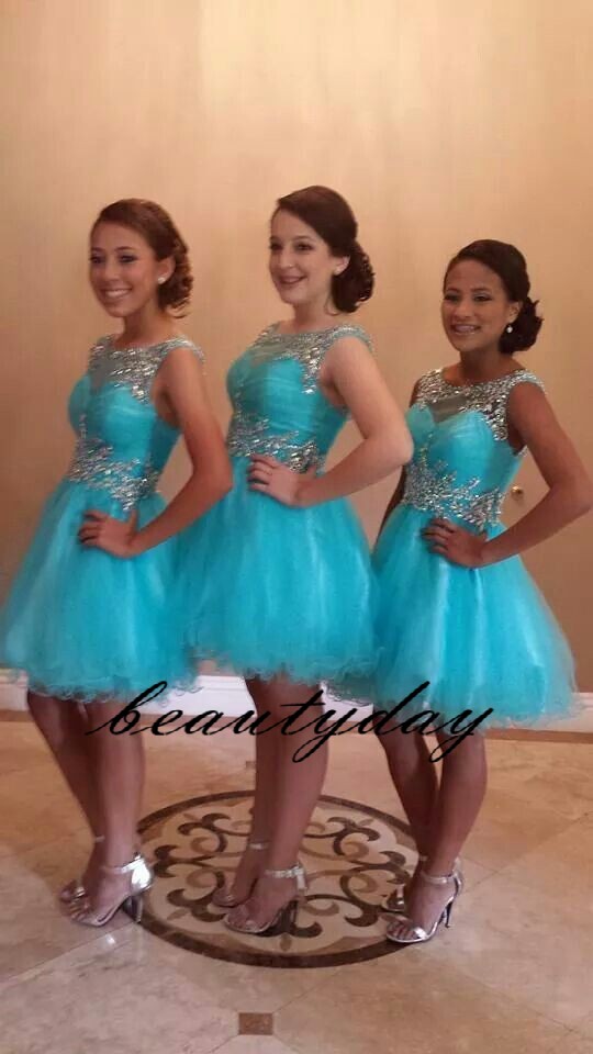 Short Turqoise Prom Dresses 2021 Homecoming Dress Party Cocktail Gowns Special Occasion Dress Dubai Black Girl Couple Day Keyhole Back