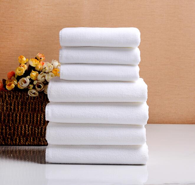 White Towel Hotel Towels Soft Towel Microfiber Fabric Home Cleaning Face Bathroom Hand Hair Bath