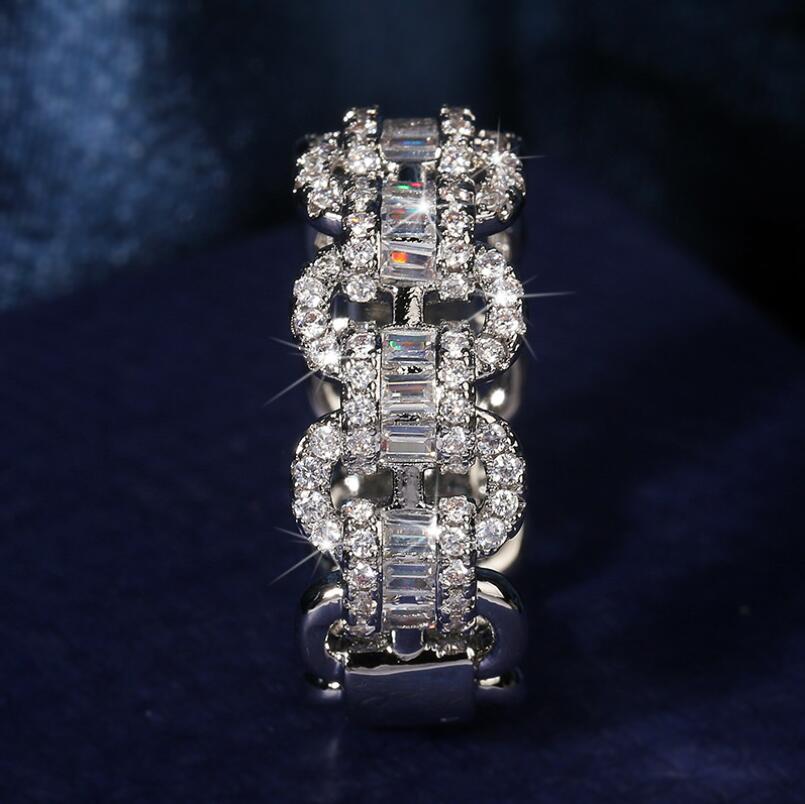 Sterg Sier Princess Cut White Topaz CZ Dia Wedding Ring for Women - Bohemian, Ethnic Style, 2024 Gift 4