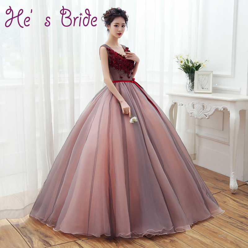 Prom Dress Deep V Neck Sleeveless Puffy Long Party Dresses With Appliques Flowers Bride Banquet Plus Size Elegant, Brown v neck
Prom Dress Deep V Neck Sleeveless Puffy Long Party Dresses With Appliques Flowers Bride Banquet Plus Size Elegant, Brown v neck