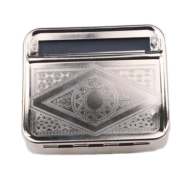 78MM Silver and Platinum Cigarette Box Delicate Portable Manual Metal Cigarette Device
78MM Silver and Platinum Cigarette Box Delicate Portable Manual Metal Cigarette Device