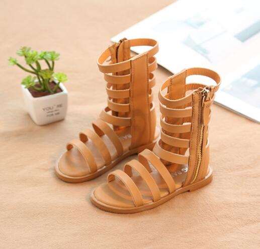 Hot sell Infant/Toddler/Kid/Children Fashion Gladiator Sandals Roman Baby Girl Summer high-boots sandal