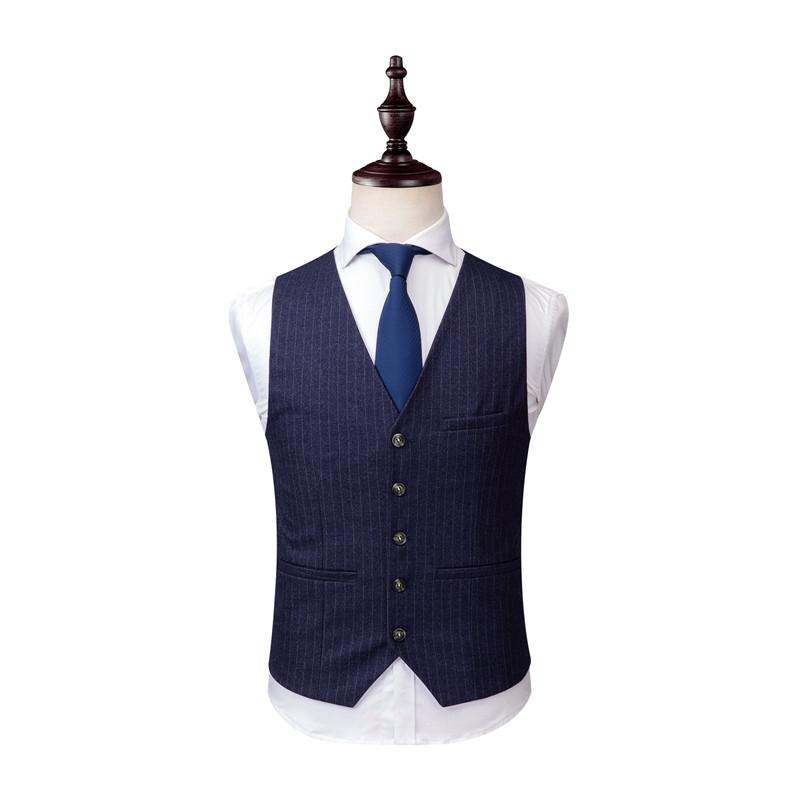 Men's suits men's business casual suit blazer with trousers and vest slim-fit striped suit wedding banquet formal suit dress