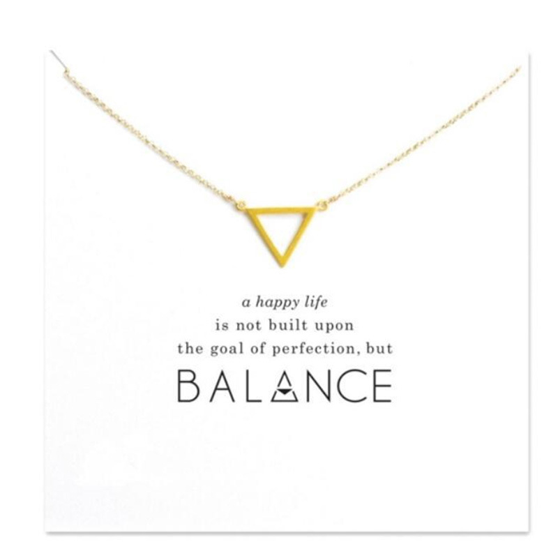 Gold Geometric Triangle Necklace Women Pendant Clavicle Chain Statement Choker Necklaces Balance With Card Mothers Day, Silver
Gold Geometric Triangle Necklace Women Pendant Clavicle Chain Statement Choker Necklaces Balance With Card Mothers Day, Silver