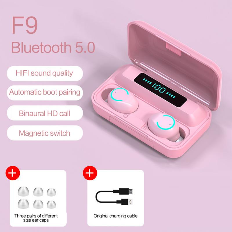 F9-9 Earphone TWS 5.0 Stereo Bass Sport Headset Earbuds Wireless Bluetooth Waterproof Headphone 2200mAh LED Digital Charging Box, Yellow
F9-9 Earphone TWS 5.0 Stereo Bass Sport Headset Earbuds Wireless Bluetooth Waterproof Headphone 2200mAh LED Digital Charging Box, Yellow