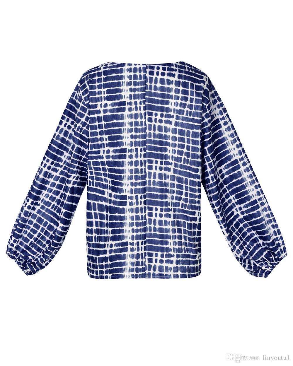 2020 Women's Blouse Boho Floral Printed Long Sleeve Casual Loose Tops Ladies Hippie Gypsy Tunic Blouse Shirt