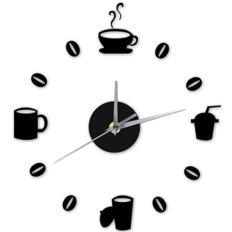 Modern Home Decoration Retro Kitchen Wall Clock Coffee Cups Beans 3D DIY Wall Clock Acrylic Stickers Quartz
Modern Home Decoration Retro Kitchen Wall Clock Coffee Cups Beans 3D DIY Wall Clock Acrylic Stickers Quartz