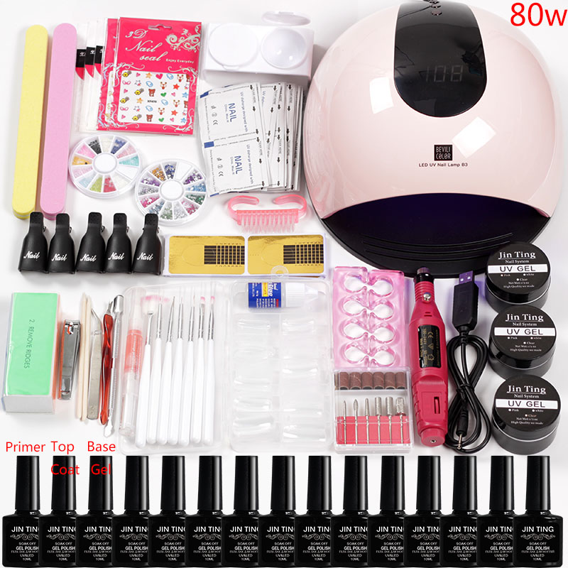 Nail Art Tools 36W/48W/80W Led Uv Lamp Dryer 12 Color gel Polish Builder Gel polish Nail Extensions set acrylic kit
Nail Art Tools 36W/48W/80W Led Uv Lamp Dryer 12 Color gel Polish Builder Gel polish Nail Extensions set acrylic kit