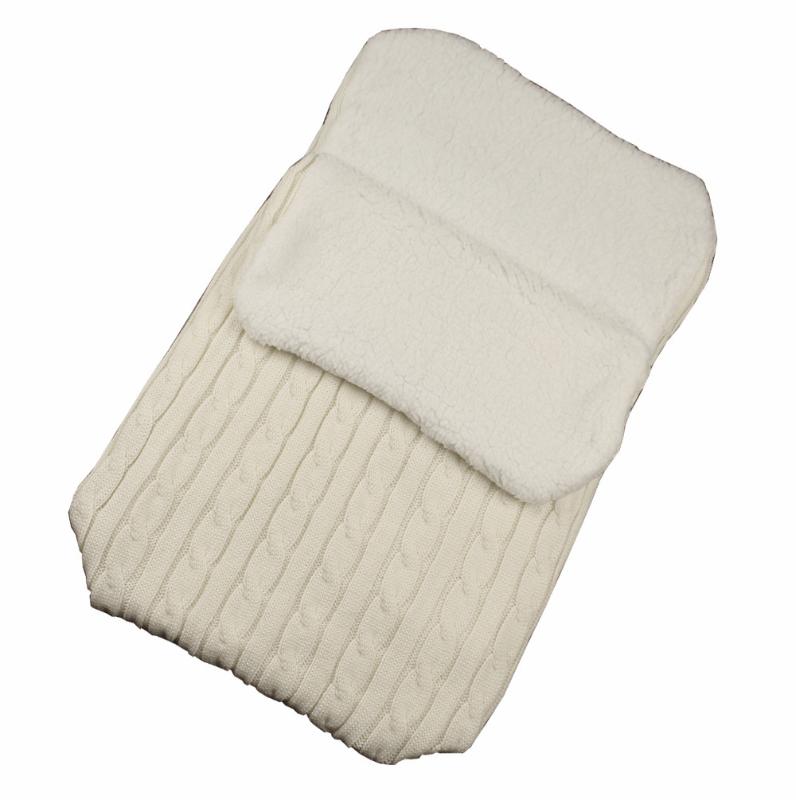 Warm Baby Blanket Cotton Knitted Newborn Swaddle Wrap Baby Soft Sleeping Bag Sleepsacks Footmuff Stroller Accessories D1750n15
