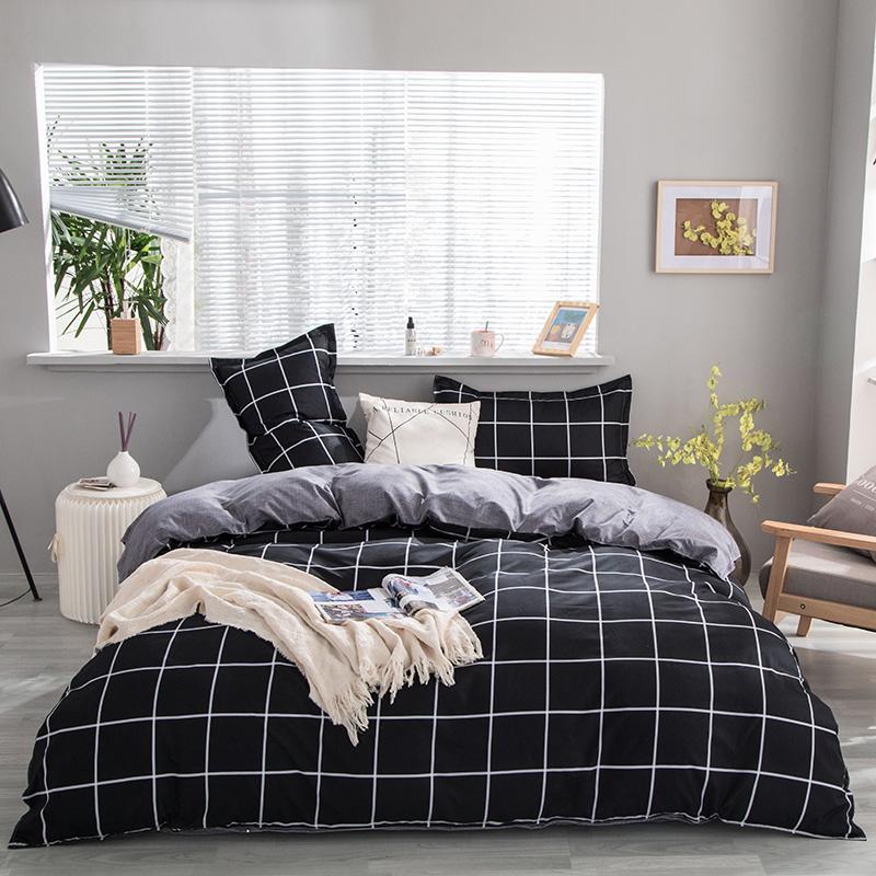 Dark black squares gray bed linen bedding set duvet cover flat bed sheet pillowcase king queen full single size Family size
Dark black squares gray bed linen bedding set duvet cover flat bed sheet pillowcase king queen full single size Family size