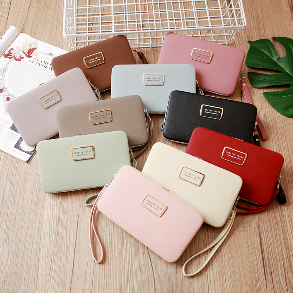 Fashion Women Plain Box Wristlets Coins Purse Card Holder Clutch Wallet Cell Phone Pocket Organizer Wallets Ladies Handbag Girls Gifts, 10 colors for choice
Fashion Women Plain Box Wristlets Coins Purse Card Holder Clutch Wallet Cell Phone Pocket Organizer Wallets Ladies Handbag Girls Gifts, 10 colors for choice