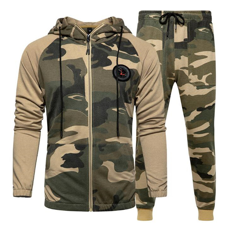 US Size Men Sets Camouflage Casual Tracksuit 2020 Spring New Camo Jacket+Pants Sets Men's Sportswear Hooded Sweatshirt Sweatsuit, Khaki
US Size Men Sets Camouflage Casual Tracksuit 2020 Spring New Camo Jacket+Pants Sets Men's Sportswear Hooded Sweatshirt Sweatsuit, Khaki