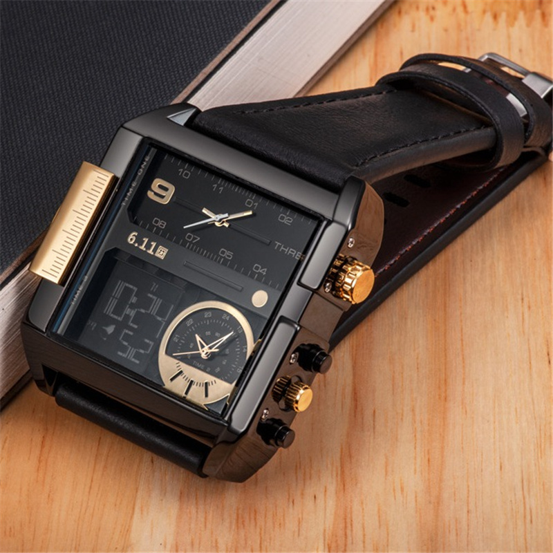 6.11 LED Digital Watches Men Luxury Brand Dual Time Zone Quartz Watch Big Size Leather Male Sport Watch Relogio Masculino LY191216
6.11 LED Digital Watches Men Luxury Brand Dual Time Zone Quartz Watch Big Size Leather Male Sport Watch Relogio Masculino LY191216