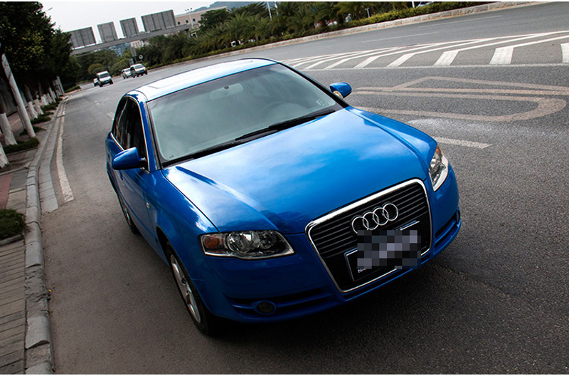 Dark Blue Glossy Vinyl Film Car Wrap Sticker With Air Release Bubbles 3 Layers Gloss Film Wrapping Car Foil