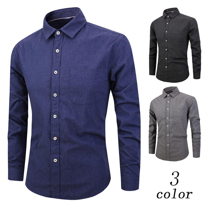 Men' high-quality autumn and winter shirts men' casual cotton shirts solid color long-sleeved brushed shirt coat, Black
Men' high-quality autumn and winter shirts men' casual cotton shirts solid color long-sleeved brushed shirt coat, Black