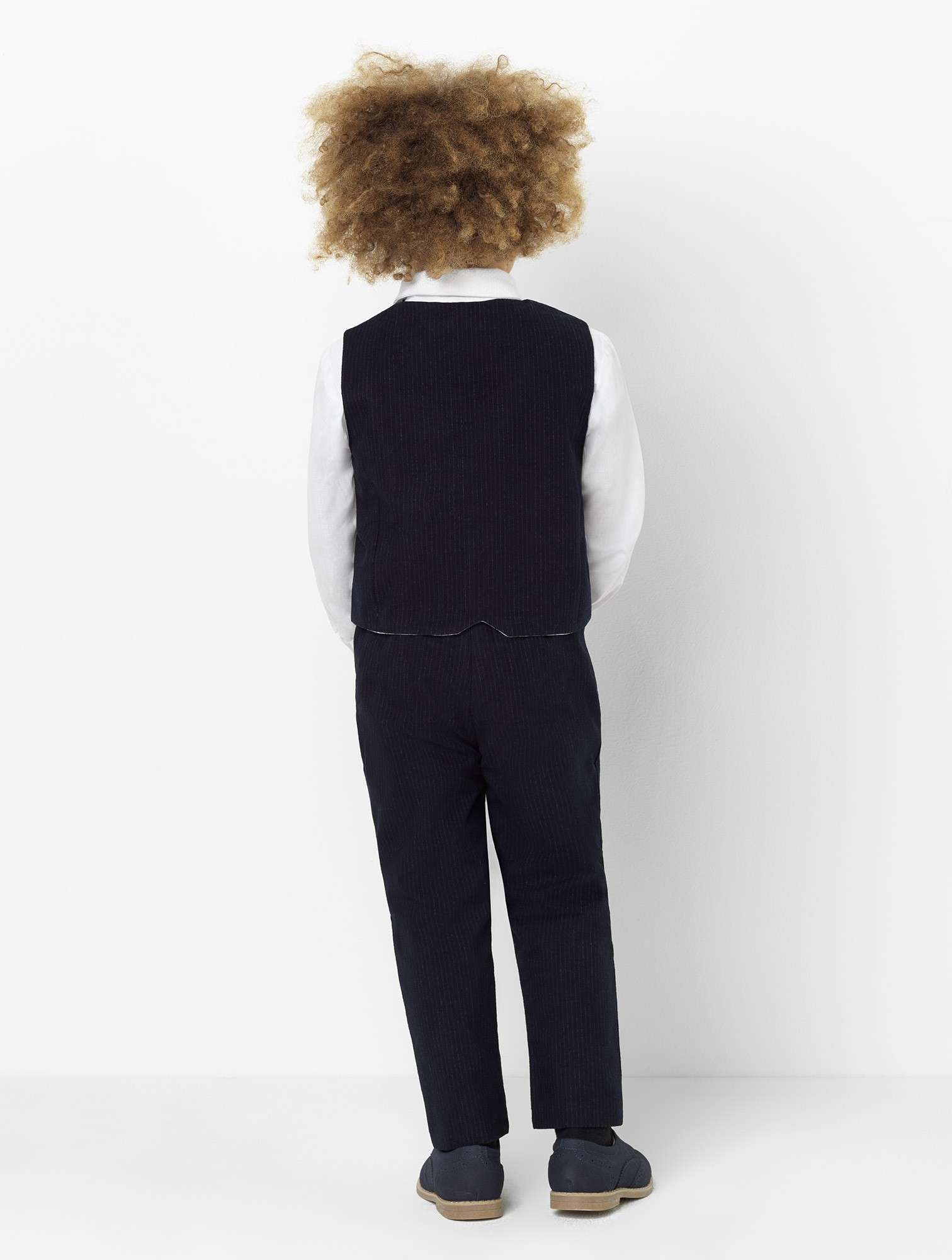 Little Kids Wedding Tuxedos Handsome 2 Pieces High Quality Stripe Boy's Formal Wear Children Pants Suits (vest+Pants)