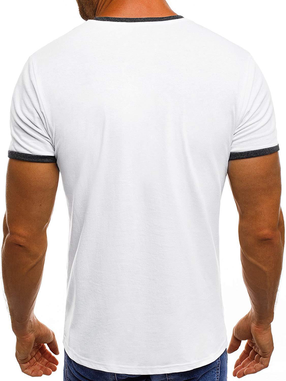 2020 New Men's Cotton T Shirt Solid Color Tee Tops Fashion 5 Colors Casual O Neck Tee Shirt