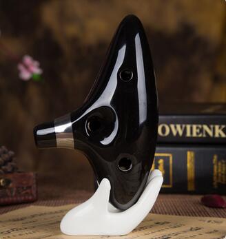 High Quality 12 Hole Black Ocarina Instrument Alto C Legend of Zelda Ocarina Flute of Time Worldwide Musical Instrument