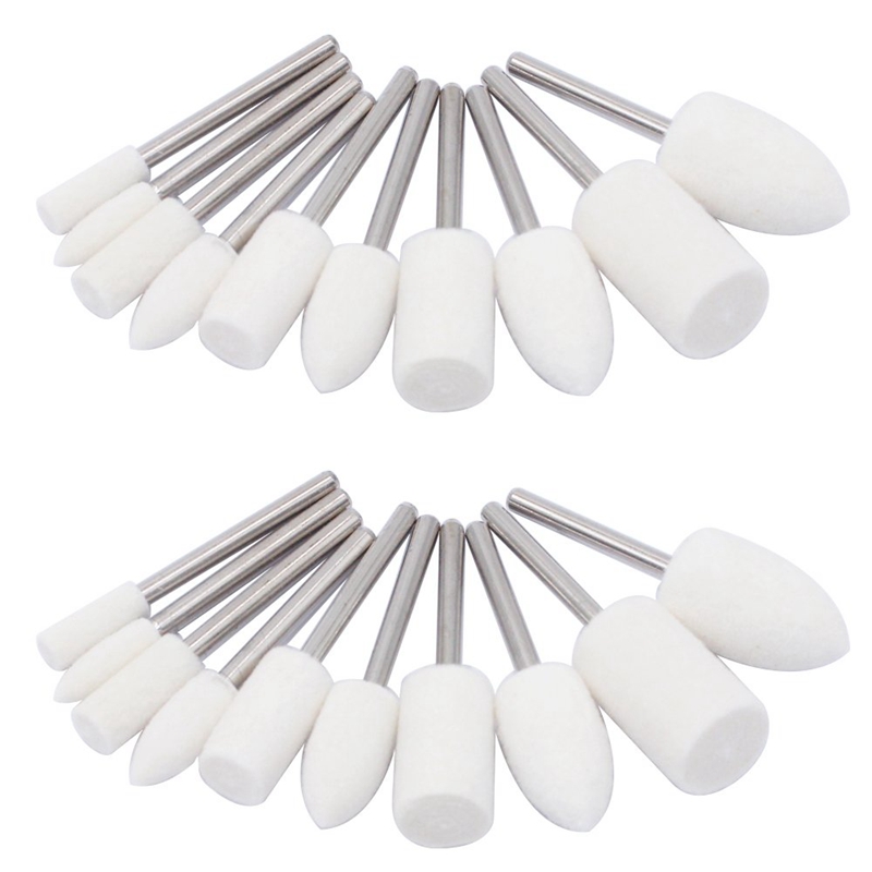 TOP!-20Pcs Wool Felt Mounted Mandrel Polishing Buffing Wheels Grinding Bits Grinder Head Polish Watch Jewelry Rotary Tool Access
TOP!-20Pcs Wool Felt Mounted Mandrel Polishing Buffing Wheels Grinding Bits Grinder Head Polish Watch Jewelry Rotary Tool Access