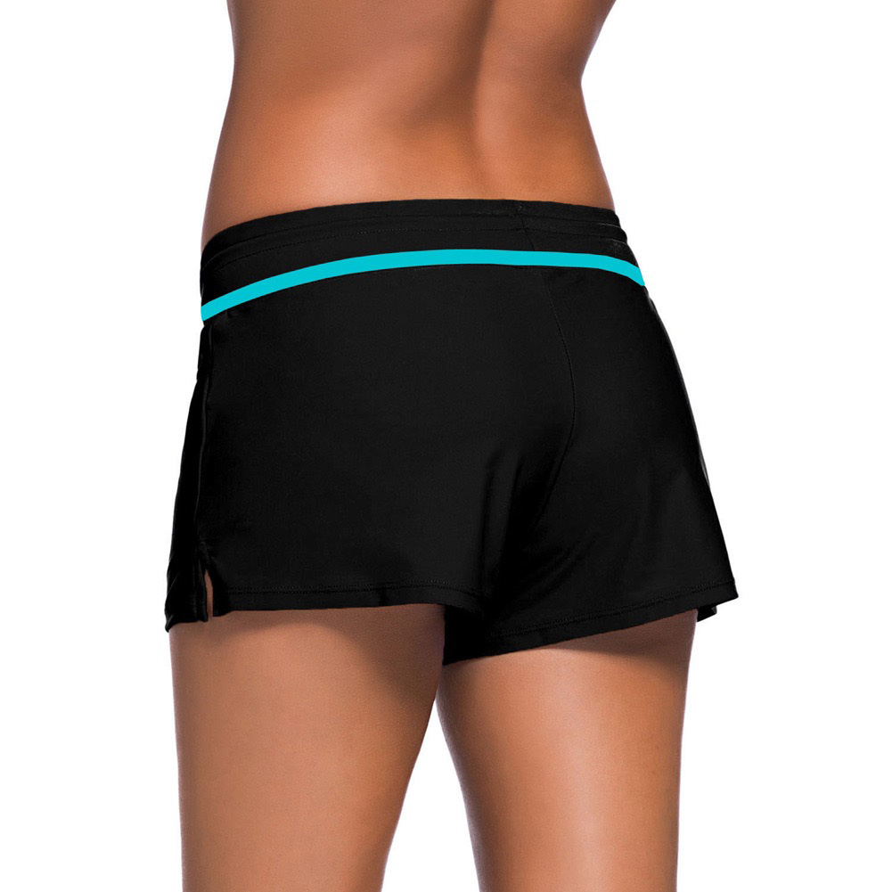 Women Swimwear Shorts Side Split Waistband Swim Shorts Waistband Swimsuit Bottom Shorts Swimming Casual Short Plus Size