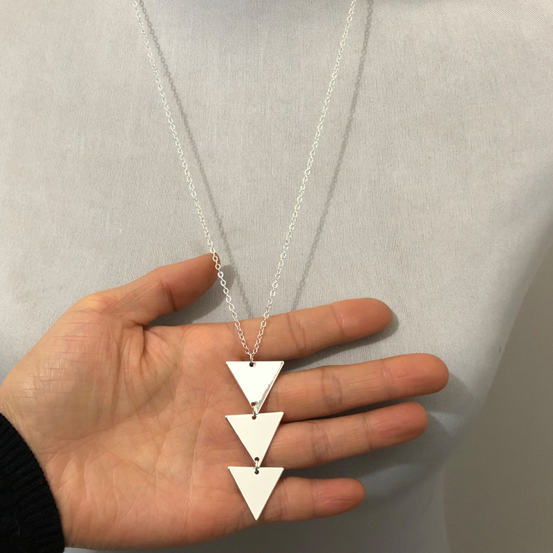 Geometric Triangle Pendant Necklace Sweater Long Chain Charm Necklaces for Women Statement Necklace Bijoux Collier Femme Vintage Jewelry
Geometric Triangle Pendant Necklace Sweater Long Chain Charm Necklaces for Women Statement Necklace Bijoux Collier Femme Vintage Jewelry