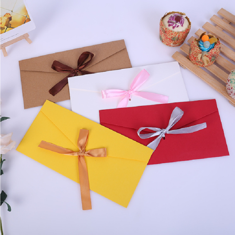 5pcs Creative Ribbon Kraft Envelope Writing Paper Letter Paper Envelopes For Invitations Wedding Envelopes 22x11cm
5pcs Creative Ribbon Kraft Envelope Writing Paper Letter Paper Envelopes For Invitations Wedding Envelopes 22x11cm