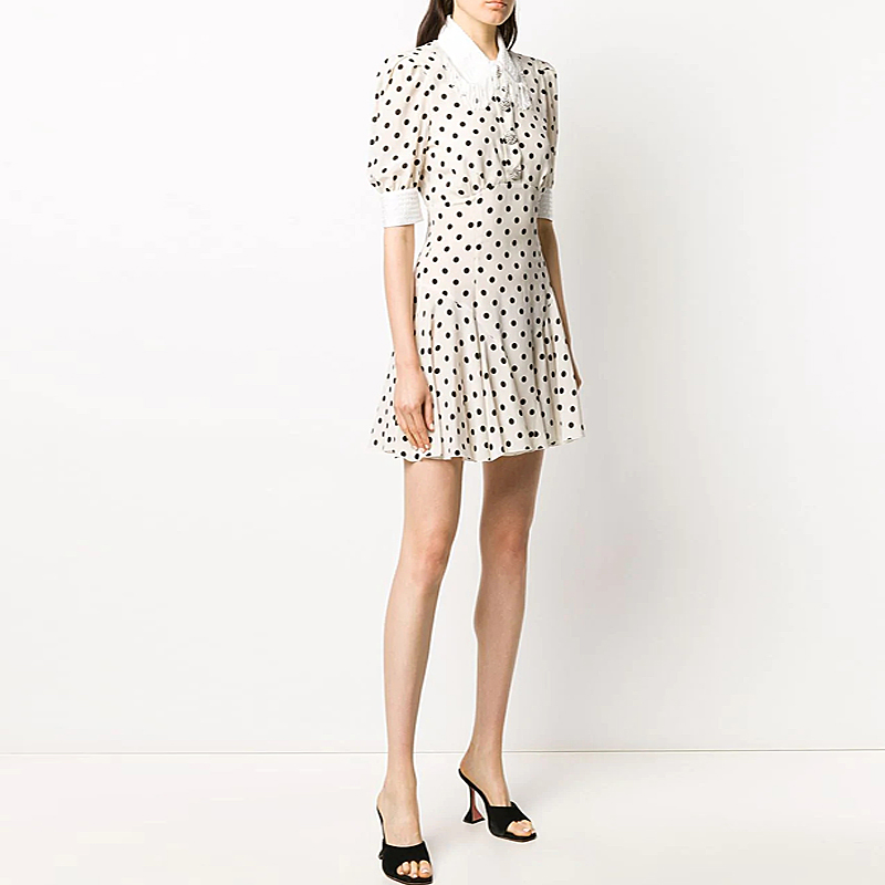 Mini Dress Designer High Quality 2020 New Women' Sexy Vintage Elegant Chic Lapel Tassel Dot Print Fashion Casual Party Dresses, Beige
Mini Dress Designer High Quality 2020 New Women' Sexy Vintage Elegant Chic Lapel Tassel Dot Print Fashion Casual Party Dresses, Beige