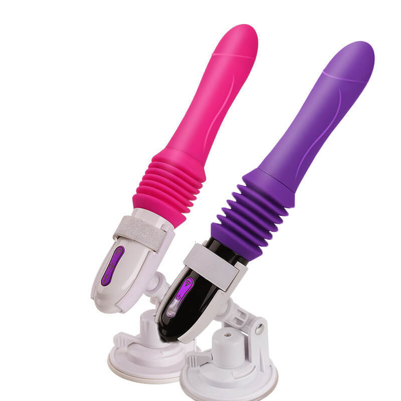 New! Mini Sex Machine Female Masturbation Pumping Love Gun Thrusting Dildo Vibrator Automatic Retractable Sex Machines For Women Y190711