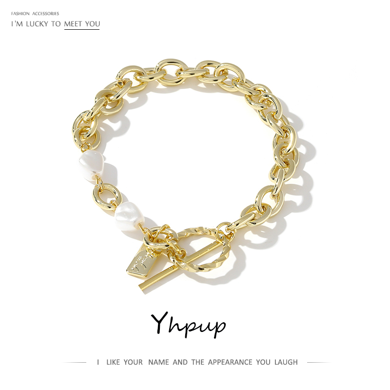 Yhpup Fashion Simulated Pearls Chain Copper Bangle Bracelet Chic Gold Color Metal Bracelet for Women Pulseras Mujer Moda 2020
Yhpup Fashion Simulated Pearls Chain Copper Bangle Bracelet Chic Gold Color Metal Bracelet for Women Pulseras Mujer Moda 2020