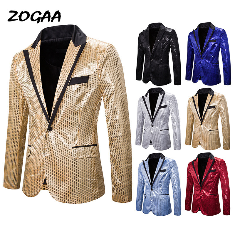 ZOGAA Men' Shiny Metallic Shiny Decorative Suit Jacket Etiquette Host Blazer Men' Clothing Stage Wear, Black
ZOGAA Men' Shiny Metallic Shiny Decorative Suit Jacket Etiquette Host Blazer Men' Clothing Stage Wear, Black
