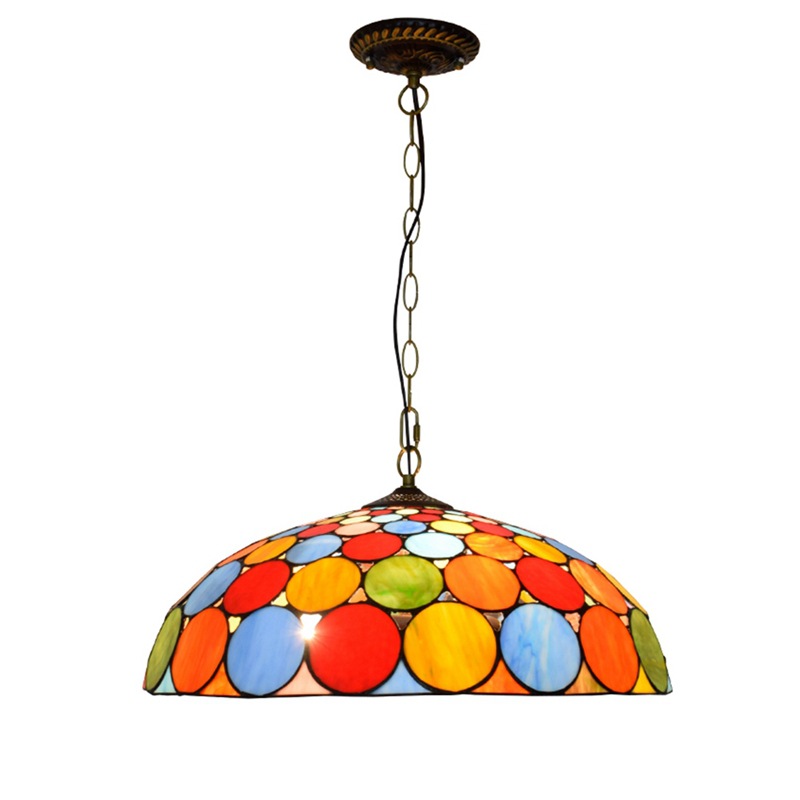 Bohemian style bar chandelier European creative Tiffany stained glass living room dining room bedroom decoration chandelier TF082