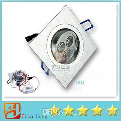 Ceiling Light Square Led Downlight 9W 3X3W 720 Lumens Led Ceiling Light Recessed Downlights Dimmable Warm/Natural/Cool White AC 110-240V