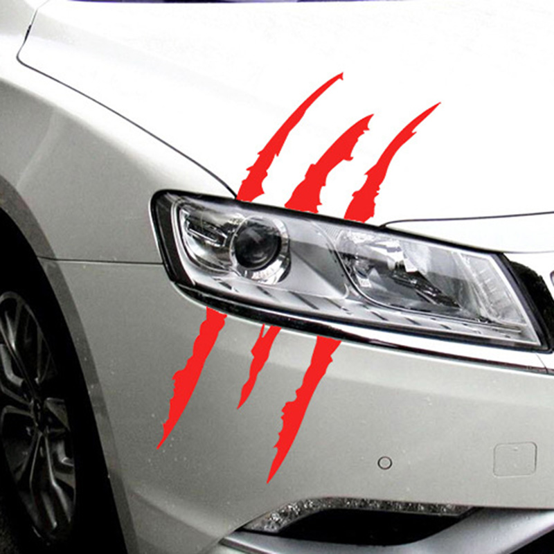 Car Sticker Creative Animal Claw Mark Personality Light Eyebrow Decoration Car Body Vinyl Decal Auto Funny Waterproof Stickers