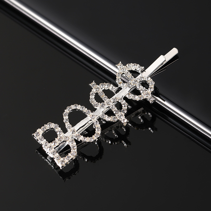 Crystal Rhinestone Letter Hair Clips New 20 Words Girl Hairpin Diamond Words Barrettes Fashion Bangs Clip Woman Hair Accession gift
