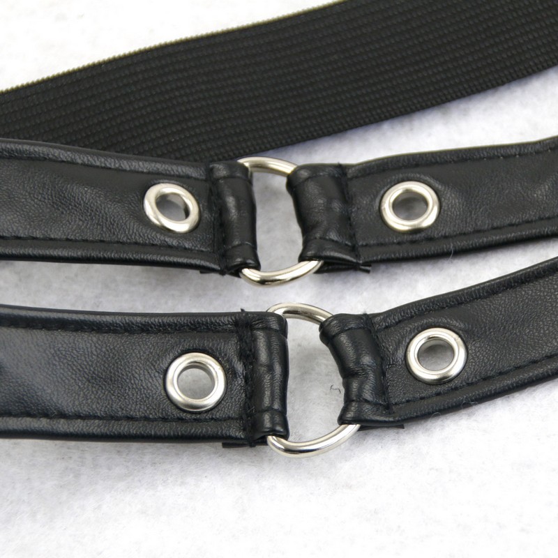 Black Leather Men / Women Unisex Mini Pouch Waist Pocket Belt Bag Burlesque Outfits Gothic Steampunk Clothing Sexy Corset Accessories