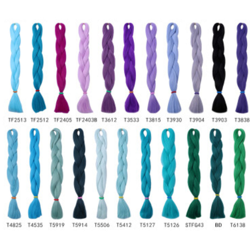 Factory Directly Synthetic Braiding Hair Bulk 24Inch 80G High Temperature Fiber Crochet Braids Twist Synthetic Hair Extensions