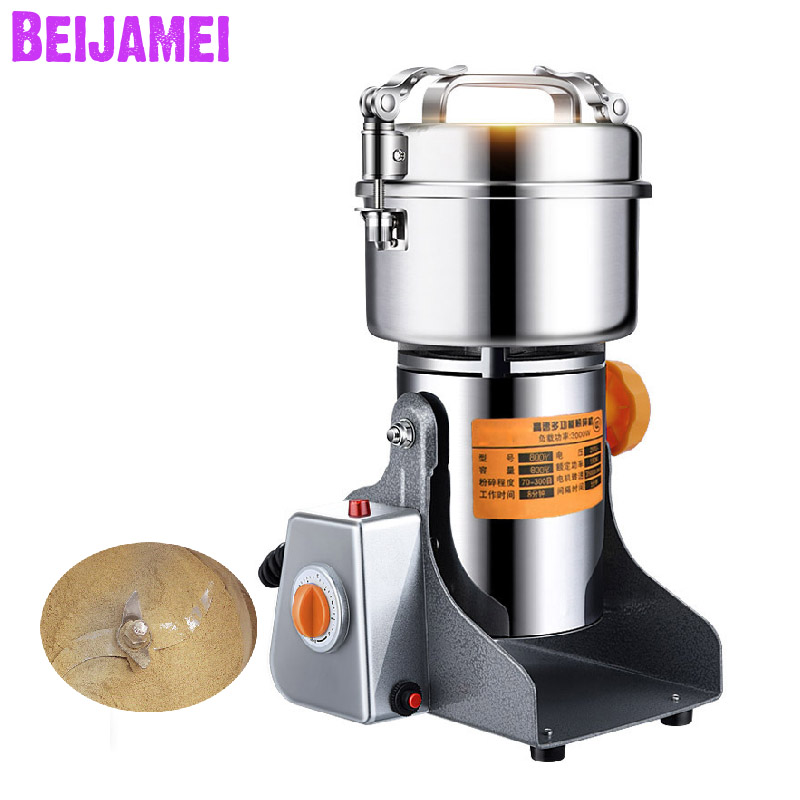 BEIJAMEI 800g Dry Food Grinder Pulverizer Machine Multifunction 3000W Automatic Electric Spices Grain Grinders Mill
BEIJAMEI 800g Dry Food Grinder Pulverizer Machine Multifunction 3000W Automatic Electric Spices Grain Grinders Mill