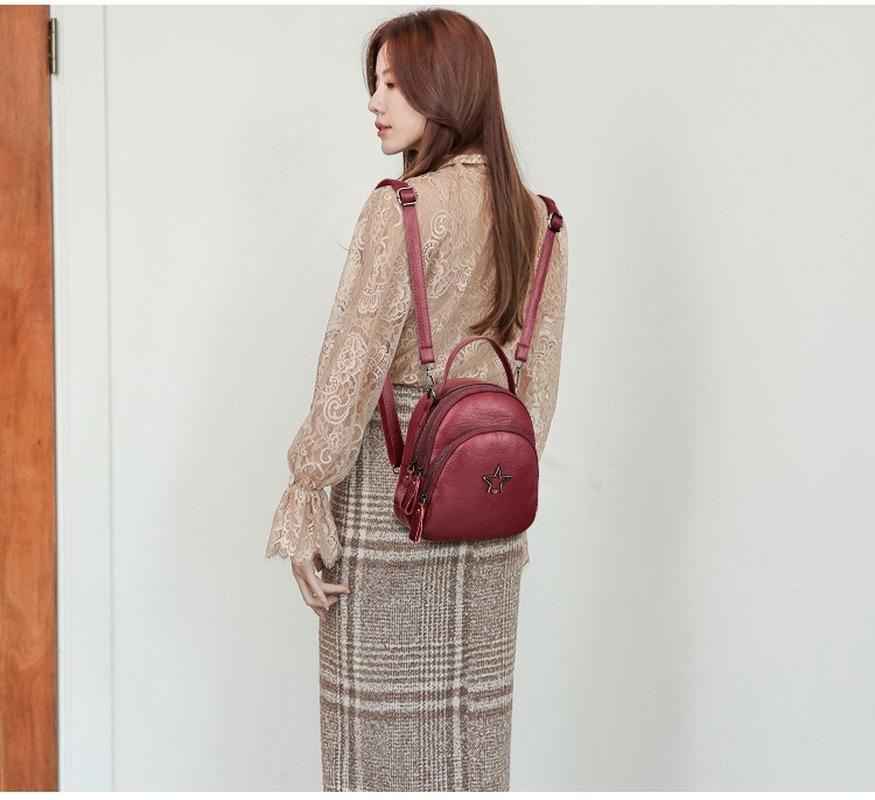 2020 new women's backpack Korean version PU wild fashion multifunctional dual purpose shoulder messenger bag, Black
2020 new women's backpack Korean version PU wild fashion multifunctional dual purpose shoulder messenger bag, Black