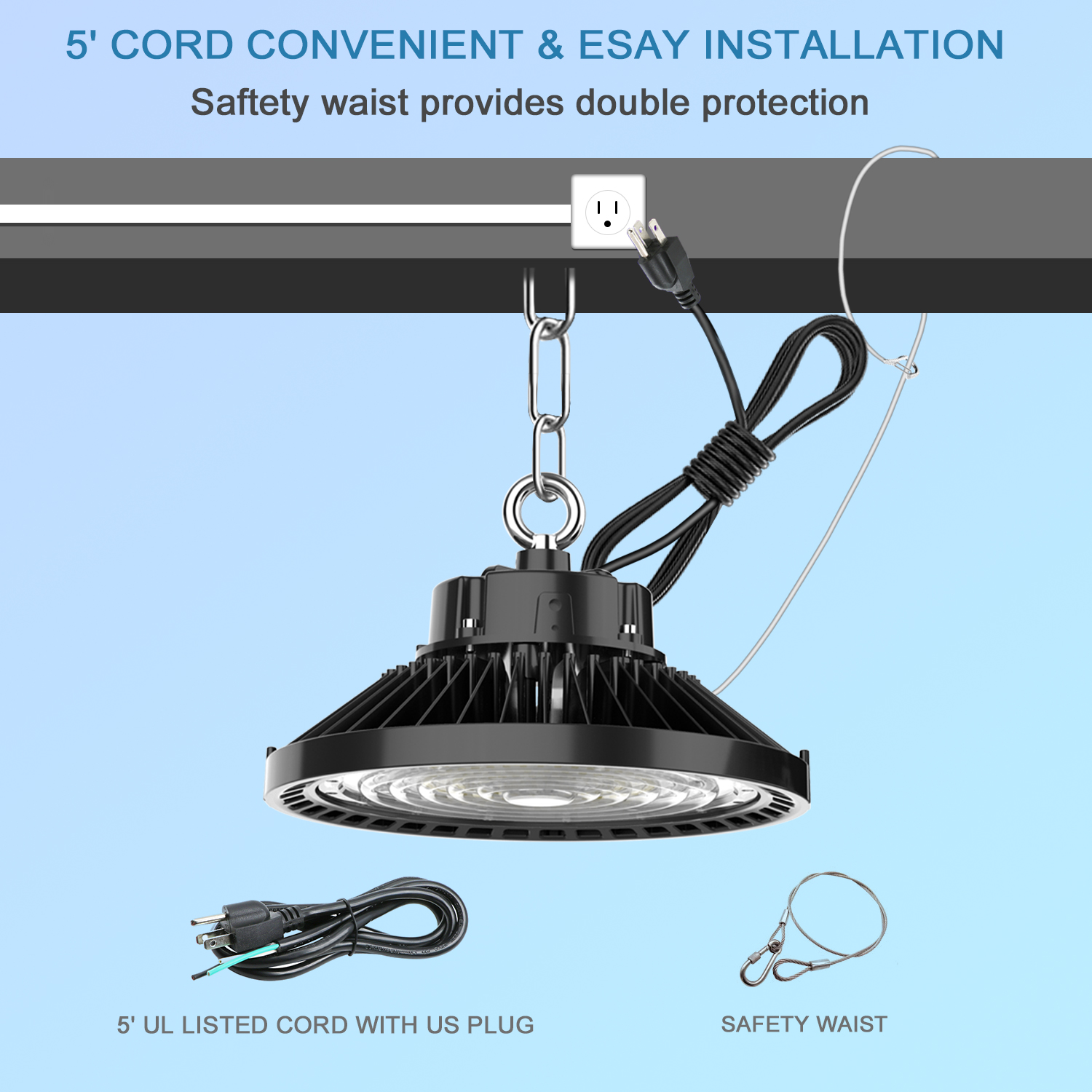 ETL UFO LED High Bay Lights Dimmable 150W 200W 240W LED Industrial Lighting warehouse exhibition lighting Lamp Highbay Light 5 Years Warranty